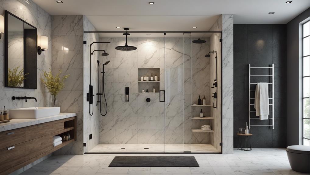 luxurious walk in shower design